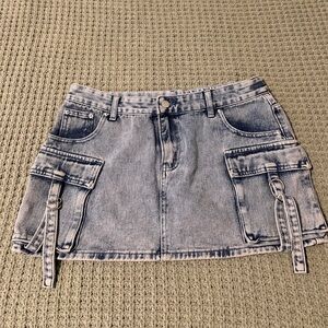 Essentials Blue Denim Mini Skirt